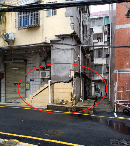 深圳一小区房屋沉降